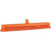 Heavy-Duty Push Broom, Fine/Stiff Bristles, 24", Orange JQ218 | Stor-it Systems