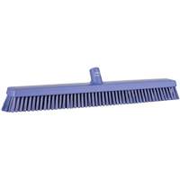 Heavy-Duty Push Broom, Fine/Stiff Bristles, 24", Purple JQ219 | Stor-it Systems