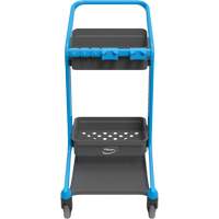 Chariot de nettoyage HyGo, 30,7" x 20,9" x 40,6", Plastique/Acier inoxydable, Bleu JQ264 | Stor-it Systems
