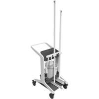 HyGo Mobile Cleaning Station, 30.7" x 20.9" x 40.6", Plastic/Stainless Steel, White JQ266 | Stor-it Systems