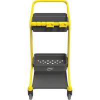 HyGo Mobile Cleaning Station, 30.7" x 20.9" x 40.6", Plastic/Stainless Steel, Yellow JQ267 | Stor-it Systems