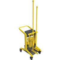 HyGo Mobile Cleaning Station, 30.7" x 20.9" x 40.6", Plastic/Stainless Steel, Yellow JQ267 | Stor-it Systems
