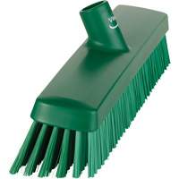 Push Broom Head, Fine/Stiff Bristles, 16-1/2", Polyester/Polypropylene, Green Stor-it Systems
