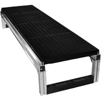 Trousse de plateforme de travail modulaire en aluminium lisse FOUNDATION, 18" la x 72" pr, Capacit&eacute; de 400 lb, Enti&egrave;rement soud&eacute; Stor-it Systems