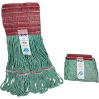 Wide-Band Mop Head, Antimicrobial/Floor Finishing/Specialty, Cotton/Rayon/Synthetic, Loop Style Stor-it Systems