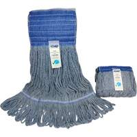 Wide-Band Mop Head, Antimicrobial/Floor Finishing/Specialty, Cotton/Rayon/Synthetic, Loop Style Stor-it Systems