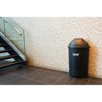 Half-Round Garbage Bin with Lid, Polyethylene, 21 US gal. Stor-it Systems