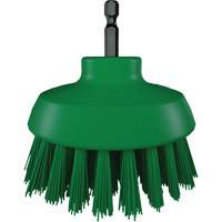 Brosse ronde HyDrive pour perceuse, Soies Tr&egrave;s ferme, Longueur de 3-1/10", Vert Stor-it Systems