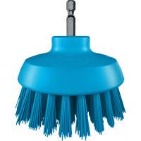 Brosse ronde HyDrive pour perceuse, Soies Tr&egrave;s ferme, Longueur de 3-1/10", Bleu Stor-it Systems