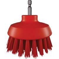 Brosse ronde HyDrive pour perceuse, Soies Tr&egrave;s ferme, Longueur de 3-1/10", Rouge Stor-it Systems