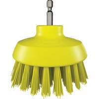 Brosse ronde HyDrive pour perceuse, Soies Tr&egrave;s ferme, Longueur de 3-1/10", Jaune Stor-it Systems