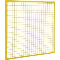 Wire Mesh Partition Components - Panels, 4' H x 4' W, Yellow KD130 | Stor-it Systems