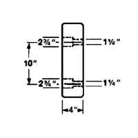 Butoirs de quai en caoutchouc moul&eacute;s, Caoutchouc, 18" la x 4" p x 18" h Stor-it Systems