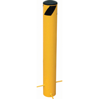Pour-In-Place Bollards, Steel, 35" H x 5-9/16" W, Yellow Stor-it Systems