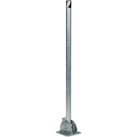 Fold-Down Bollards, Steel, 42" H x 1-3/4" W, Silver Stor-it Systems