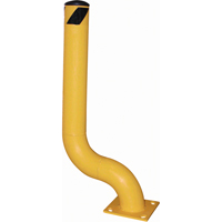 Offset Bollard, Steel, 36-1/8" H x 8" W, Yellow Stor-it Systems