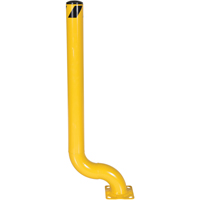 Offset Bollard, Steel, 54" H x 4-1/2" W, Yellow Stor-it Systems