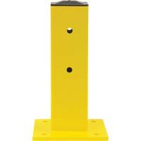 Single Guard Rail Post, Steel, 5" L x 17" H, Safety Yellow KI246 | Stor-it Systems