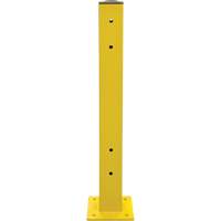 Double Guard Rail Post, Steel, 5" L x 44" H, Safety Yellow KI247 | Stor-it Systems