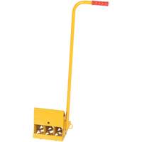 Ergo Handle Wheel Chock, Steel, Yellow, 8" W x 10-3/4" D x 9-1/8" H Stor-it Systems