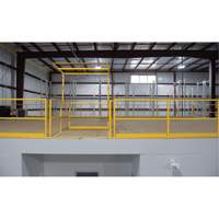 Mezzanine Safety Gate, 68-1/2" L x 42" H, 80-1/16" Raised, Yellow KI289 | Stor-it Systems