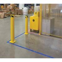 Safety Bollard, Steel, 36" H x 5-1/2" W, Yellow Stor-it Systems