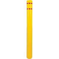 Polyethylene Bollard Cover, 4-1/2" Dia. x 52" L, Red/Yellow Stor-it Systems