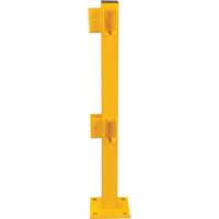 Corner Post for Light-Duty Guard Rails, Steel, 42" H, Safety Yellow Stor-it Systems