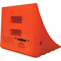 70 Ton Large Equipment Wheel Chock, Urethane, Orange Stor-it Systems