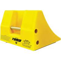 70 Ton Large Equipment Wheel Chock with Handle, Urethane, Yellow Stor-it Systems