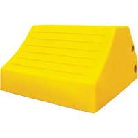 165 Ton Large Equipment Wheel Chock with Handle & Hole, Urethane, Yellow Stor-it Systems