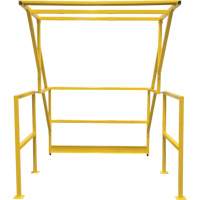Mezzanine Safety Gate, 70" L x 77" H, 78" Raised, Yellow Stor-it Systems
