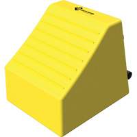 Checkers Safety Heavy-Duty Ultra Class Mining Wheel Chock, HDPE, Yellow, 14-1/2" W x 17-1/2" D x 16" H Stor-it Systems