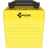 Checkers Safety Heavy-Duty Ultra Class Mining Wheel Chock, HDPE, Yellow, 14-1/2" W x 17-1/2" D x 16" H Stor-it Systems