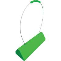 Checkers Safety SafeRay  Aircraft Wheel Chock with Ergonomic Cable Handle, Urethane, Fluorescent Green, 24" W x 8" D x 6" H Stor-it Systems