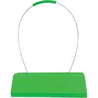Checkers Safety SafeRay  Aircraft Wheel Chock with Ergonomic Cable Handle, Urethane, Fluorescent Green, 24" W x 8" D x 6" H Stor-it Systems
