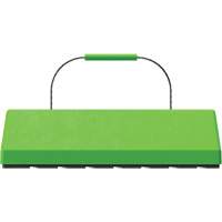 Checkers Safety SafeRay  Aircraft Wheel Chock with Cable Handle & Rubber Pad, Urethane, Fluorescent Green, 24" W x 8" D x 6" H Stor-it Systems