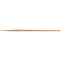 Pure White Bristle Round Marking Paint Brush, 3/16" Brush Width, White China, Wood Handle KP191 | Stor-it Systems