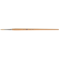 Pure White Bristle Round Marking Paint Brush, 7/32" Brush Width, White China, Wood Handle KP192 | Stor-it Systems