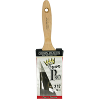 Pinceau &agrave; soies angulaires Crown Pro, Poly/nylon, Manche Bois, Largeur de 2-1/2" Stor-it Systems