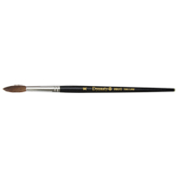 Black Pointed Bristle Artist Brush, 5.7 mm Brush Width, Camel Hair, Wood Handle KP605 | Stor-it Systems
