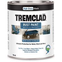 Tremclad&reg; Water-Based Rust Paint, 946 ml, Can, Black Stor-it Systems