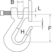 Clevis Grab Hook with Latch - Grade 70 Stor-it Systems