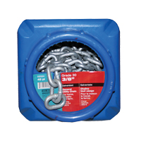 Hot-Dipped Galvanized Chains, Carbon Steel, 3/8" x 45' (13.7 m) L, Grade 30, 2650 lbs. (1.325 tons) Load Capacity Stor-it Systems