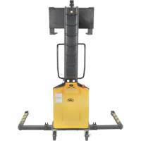 Narrow Mast Powered Lift Stacker, Electric Operated, 1000 lbs. Capacity, 63" Max Lift LV589 | Stor-it Systems
