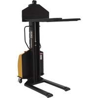Narrow Mast Powered Lift Stacker, Electric Operated, 1000 lbs. Capacity, 63" Max Lift LV590 | Stor-it Systems