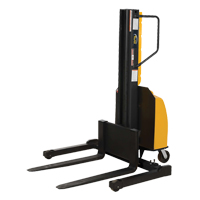 Narrow Mast Powered Lift Stacker, Electric Operated, 1500 lbs. Capacity, 98" Max Lift LV591 | Stor-it Systems