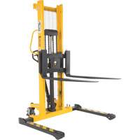 Manual Hydraulic Stacker, Hand Pump Operated, 2000 lbs. Capacity, 63" Max Lift LV614 | Stor-it Systems