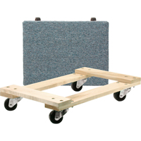 Wood Dollies - Medium-Duty, Polyolefin Wheels, 900 lbs. Capacity, 18" W x 24" D x 7" H Stor-it Systems