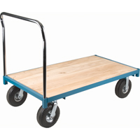 Heavy-Duty Platform Truck, 60" L x 30" W, 1200 lbs. Capacity, Pneumatic Casters MB267 | Stor-it Systems